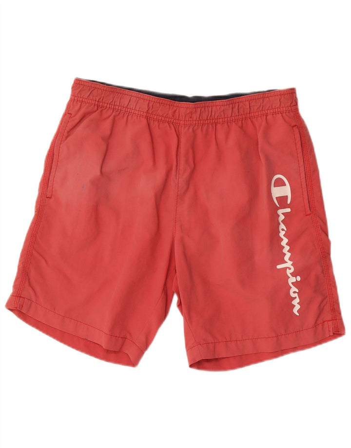Champion Mens Graphic Swimming Shorts Small Red Polyamide