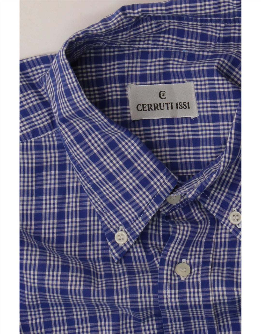 Cerruti 1881 Mens Shirt XL Blue Check