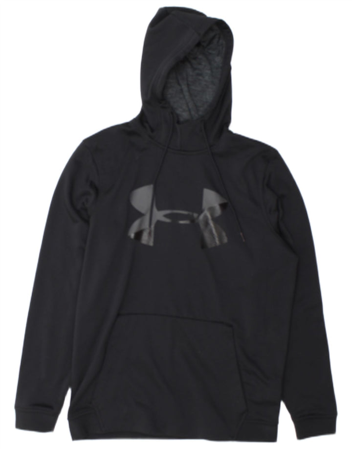 Under Armour Mens Cold Gear Graphic Hoodie Jumper Medium Black Polyester