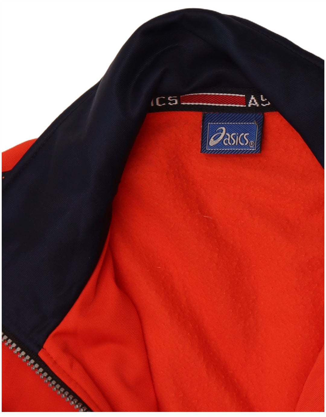 Asics Boys Graphic Tracksuit Top Jacket 15-16 Years Orange Polyester