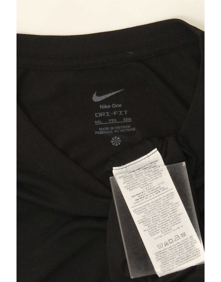 Ανδρικό τοπ Nike Dri Fit μακρυμάνικο 2XL μαύρο πολυεστέρα