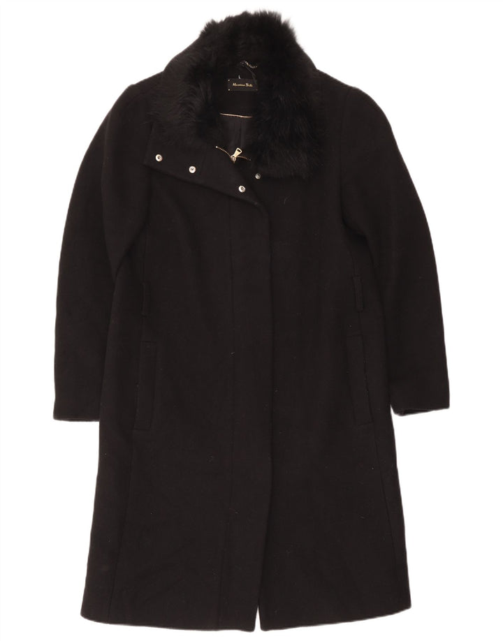 Abrigo Massimo Dutti Mujer EU 40 Mediano Negro