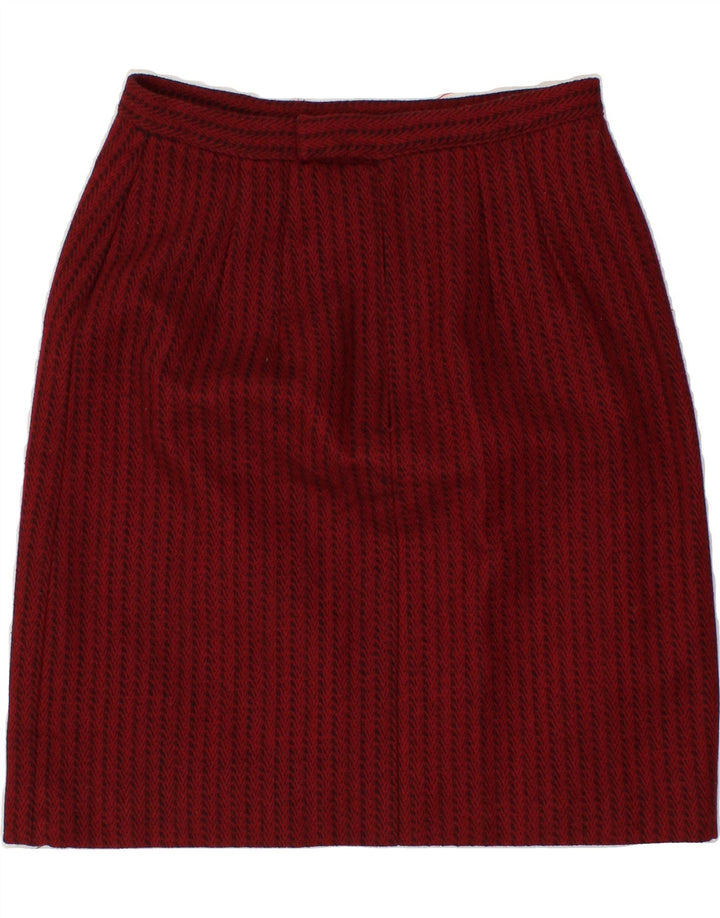 VINTAGE Womens Abstract Pattern Pencil Skirt W30 Medium  Red Vintage Vintage and Second-Hand Vintage from Messina Hembry 