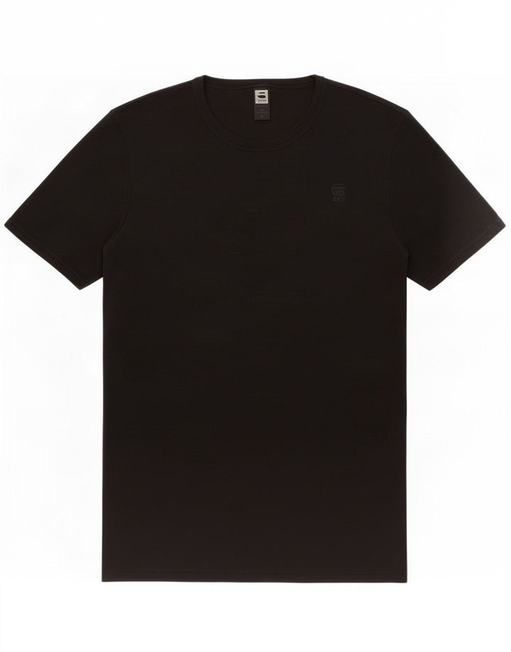 G-Star Mens T-Shirt Top Medium Black Cotton