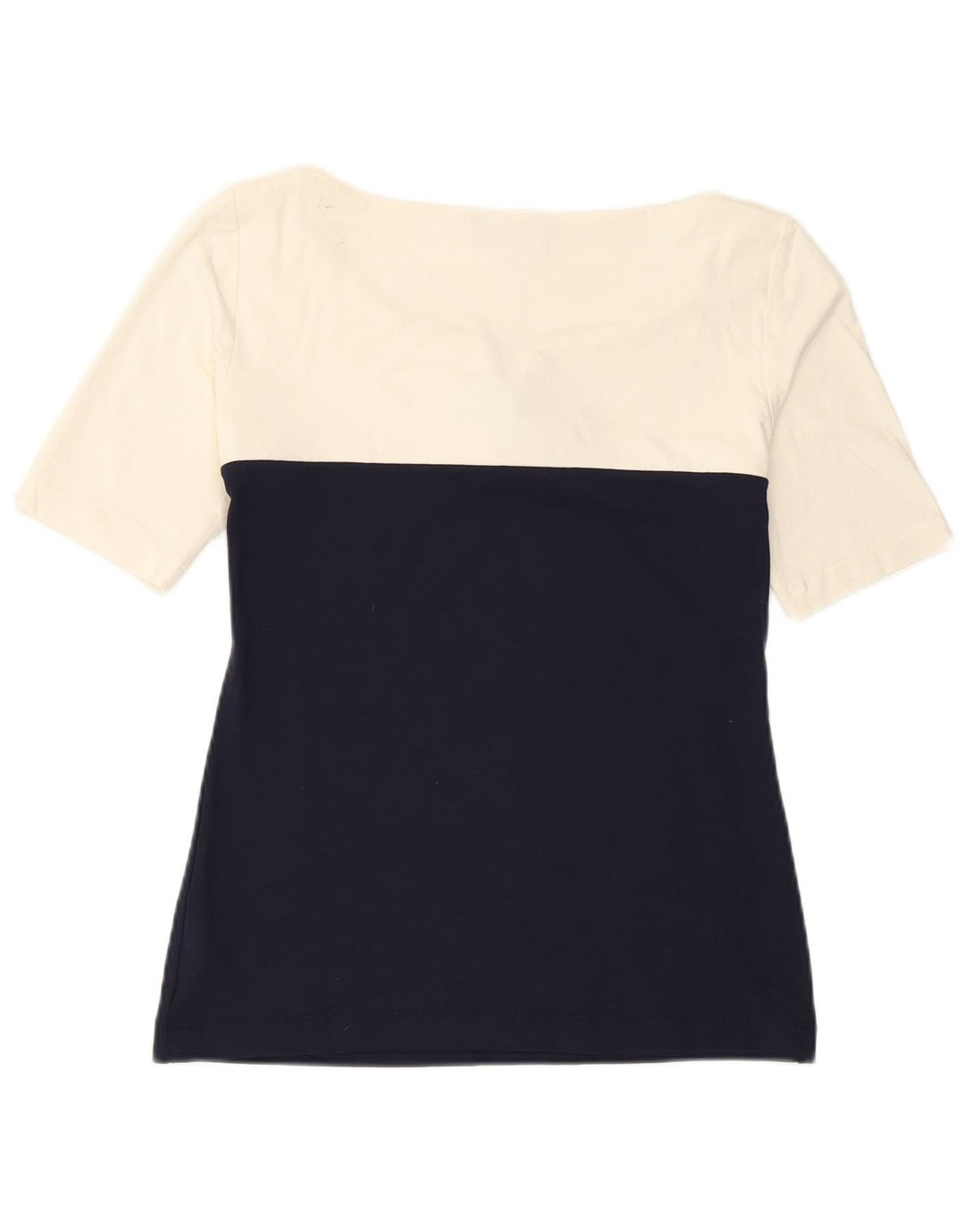 Luisa Spagnoli Womens Blouse Top UK 10 Small White Colourblock Viscose