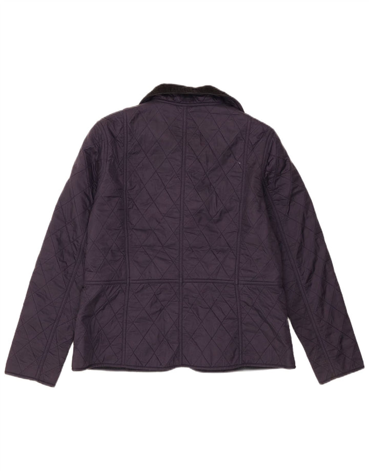 Giacca trapuntata da donna Barbour UK 14 Large Blu Navy Colourblock