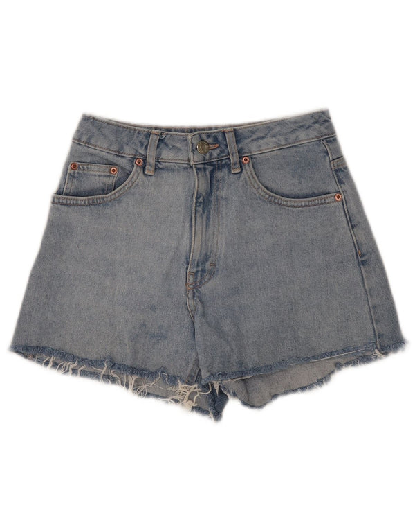 Topshop Mom Denim Shorts para mujer UK 8 Small W25 Azul