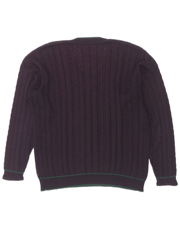 Bluster Herren-Pullover mit V-Ausschnitt, Größe L, Marineblau