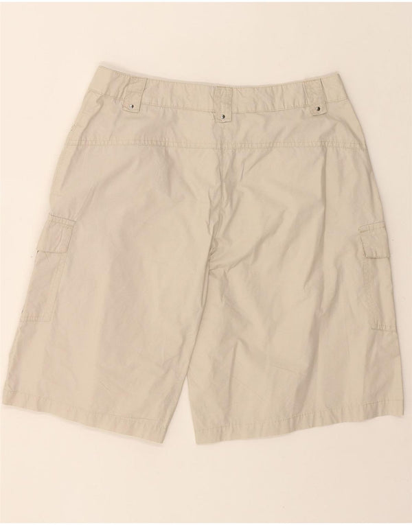 BRUGI Womens Cargo Shorts UK 12 Medium W28 Beige Cotton