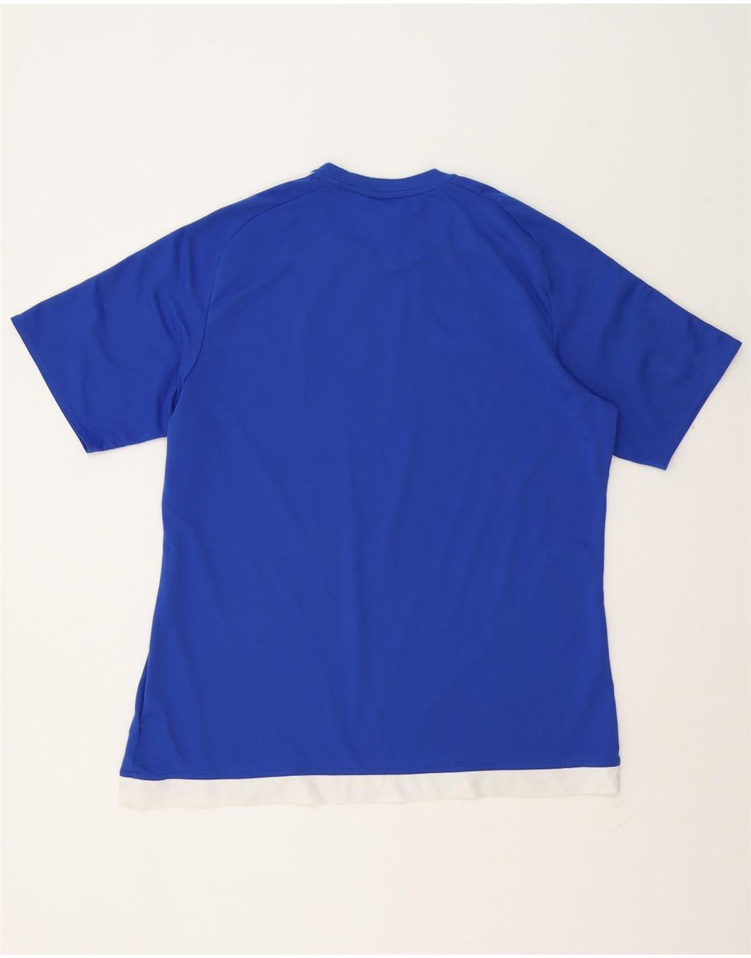 Adidas Mens Climalite T-Shirt Top XL Blue Colourblock Polyester