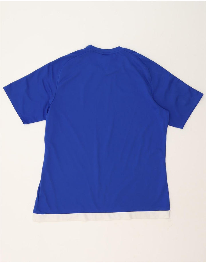 Adidas Mens Climalite T-Shirt Top XL Blue Colourblock Polyester
