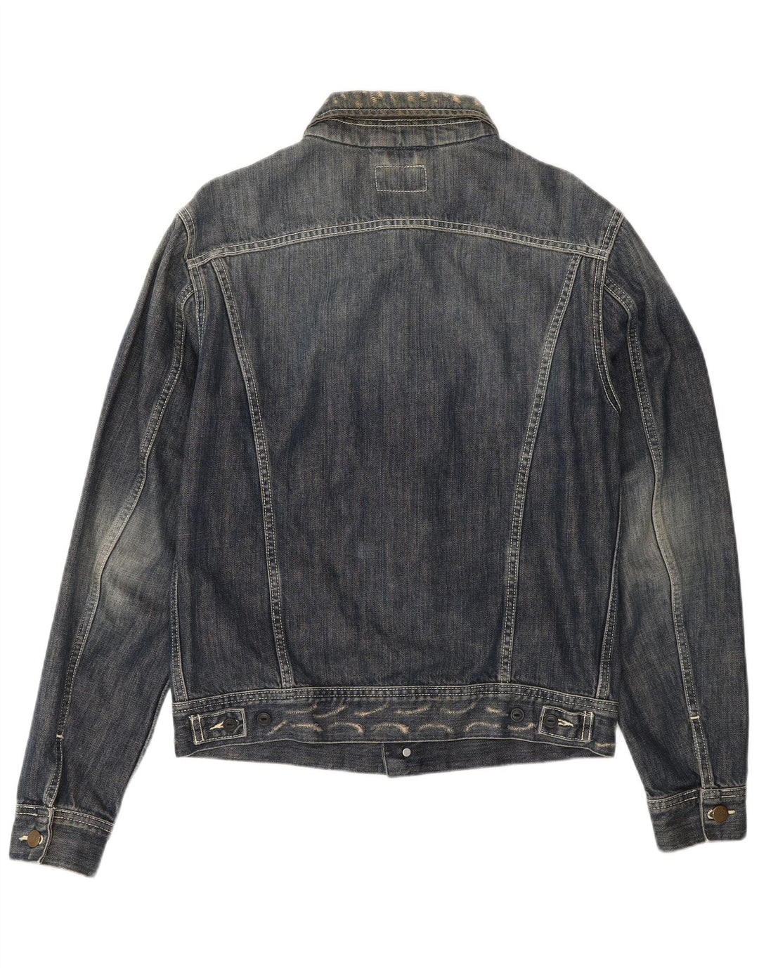 Lee Damen Jeansjacke UK 14 Mittelblaue Baumwolle