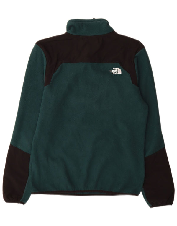 Το ανδρικό φλις άλμα με φερμουάρ North Face Medium Green Colourblock