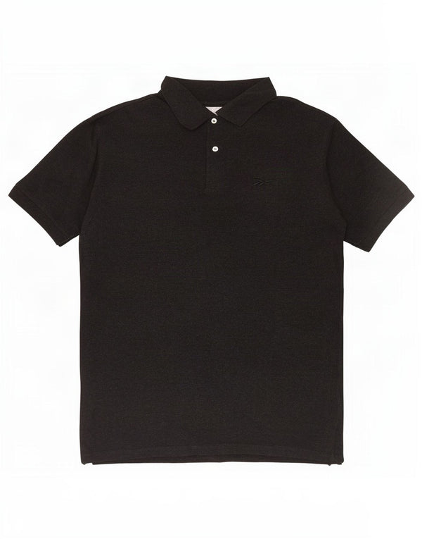Reebok Mens Polo Shirt Large Black Cotton