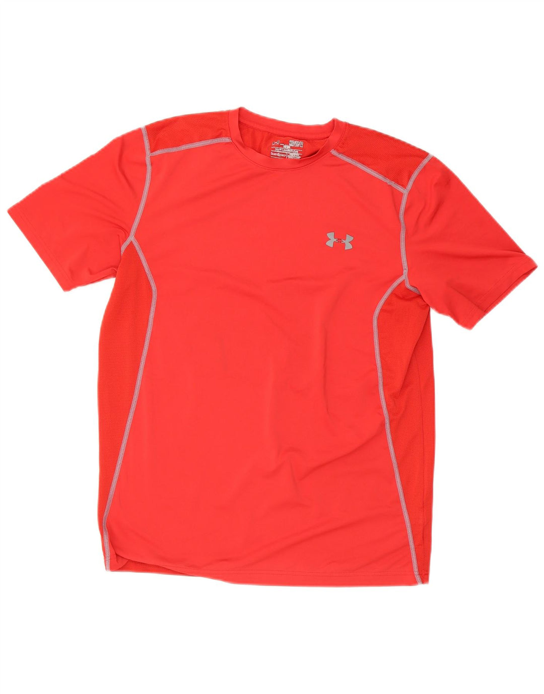 Under Armour Mens Heat Gear T-Shirt Top Medium Red Polyester