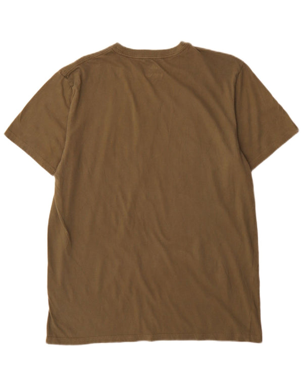 Adidas Mens Golf Graphic T-Shirt Top Large Khaki Cotton