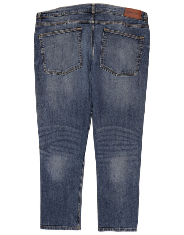 Farah Herre Slim Jeans W40 L30 Blå Bomuld