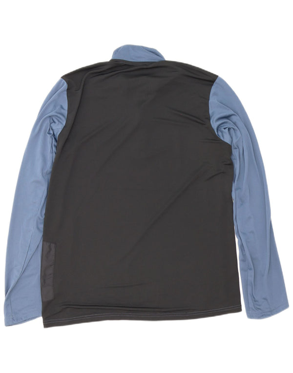 Adidas Mens Aeroready Pullover Tracksuit Top Large Navy Blue Colourblock