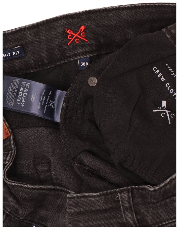 Crew Clothing Mens Straight Jeans W38 L32 Grey Cotton
