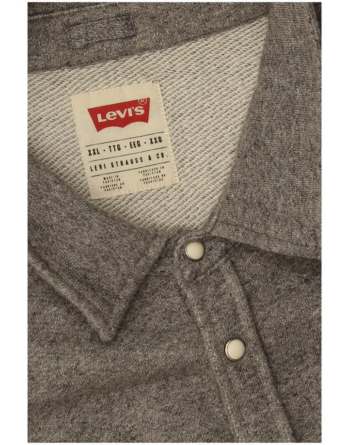 Camicia Levi's da uomo in flanella 2XL cotone grigio
