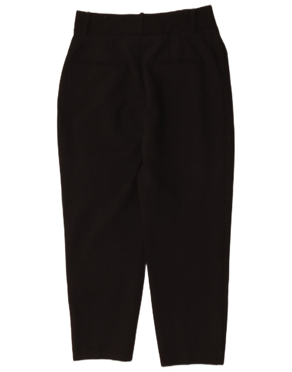 Zara Pantalon Chino Taille Haute Pour Femme Large W30 L27 Noir