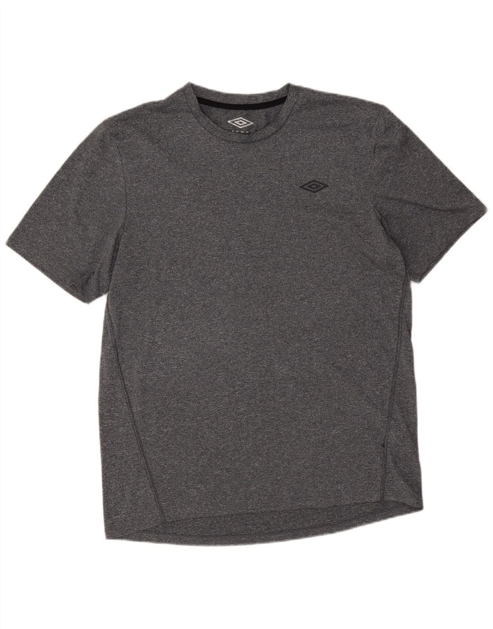 Umbro Herre T-Shirt Top Medium Grey Flecked Polyester