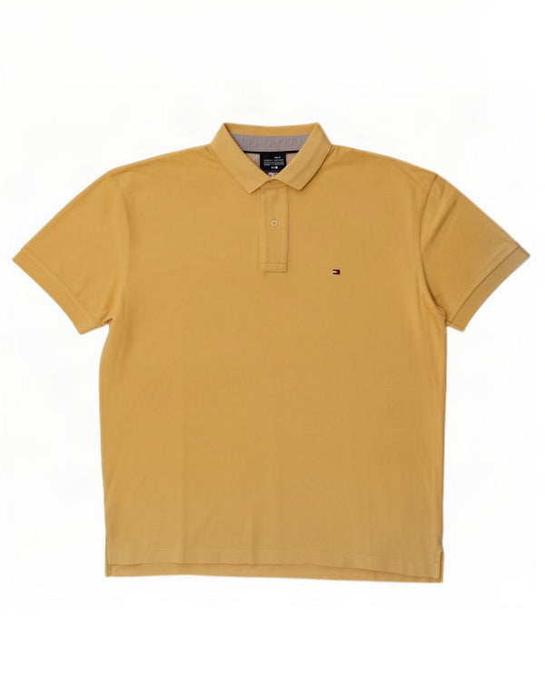 Tommy Hilfiger Herre Polo Shirt XL Gul Bomuld