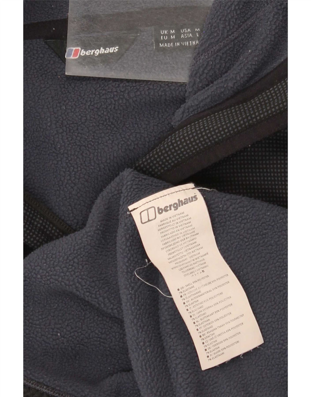 Berghaus Mens Hooded Windbreaker Jacket UK 38 Medium Navy Blue Polyester