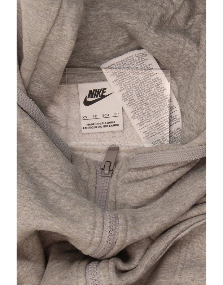 Suéter masculino NIKE com capuz e zíper XS cinza algodão