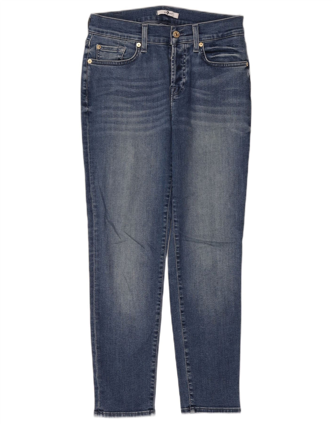 7 For All Mankind Womens Slim Jeans W32 L27 Blue Cotton