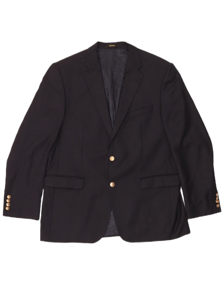 Barbour Herren-Blazerjacke mit 2 Knöpfen, Größe 54, groß, Marineblau, klassisch