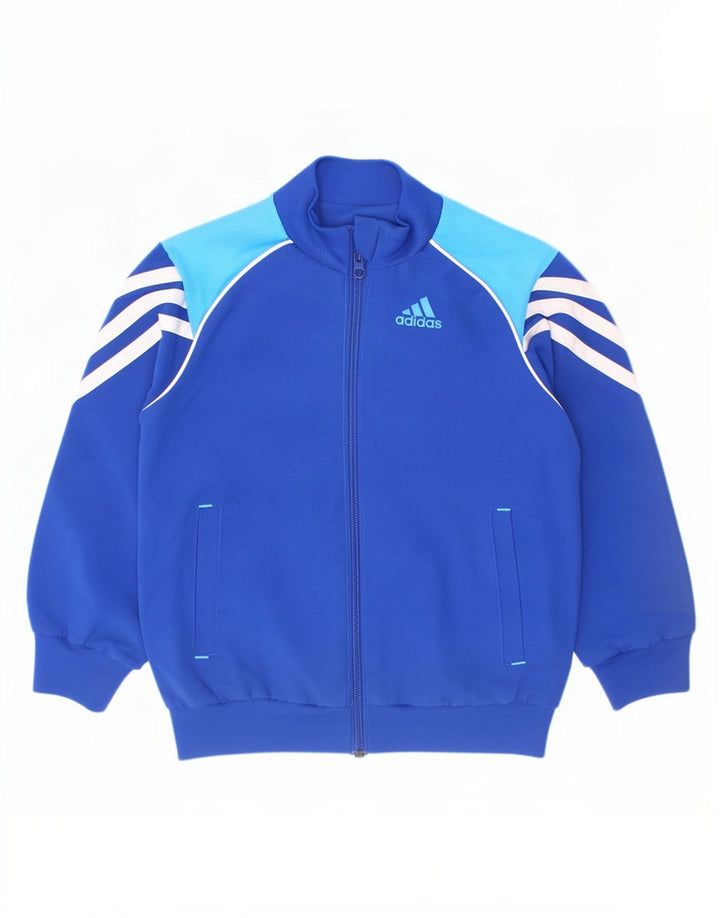 Adidas - Chaqueta de chándal para niño, 2-3 años, color azul, poliéster