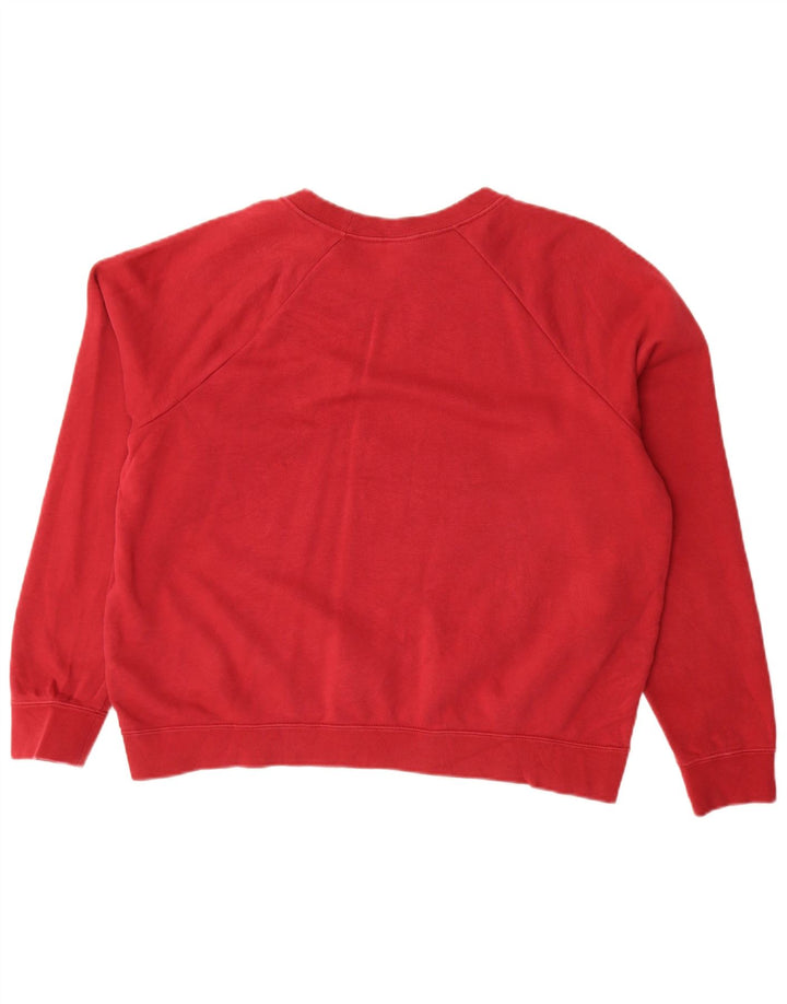 Nike Sweat-shirt surdimensionné pour femme UK 16 Grand coton rouge