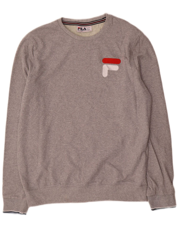 Fila Sweat-shirt graphique pour hommes, grand gris, polyester