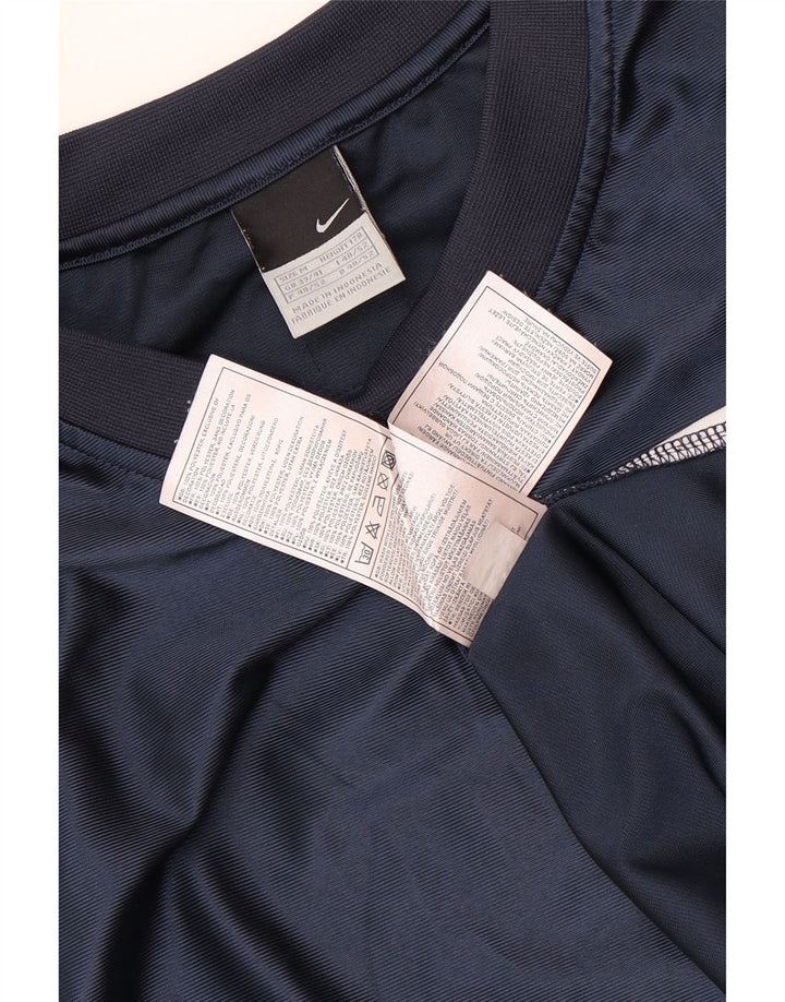 NIKE Herrevest Top UK 39/41 Medium Navy Blue Colourblock Polyester