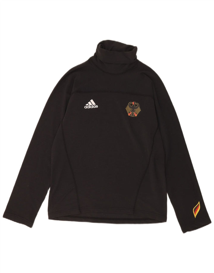 Adidas Uomo Graphic Top Manica Lunga UK 34/36 Piccolo Poliestere Nero