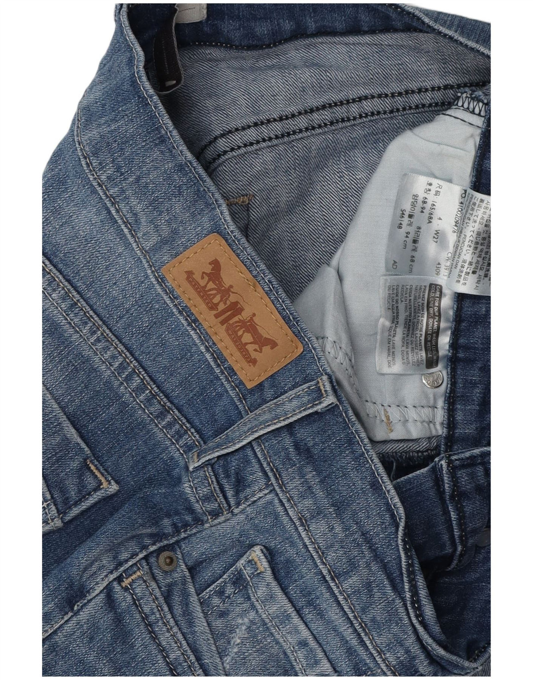 LEVI'S Womens Capri Jeans US 4 Small W27 L18 Blue Cotton