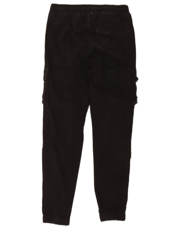 Pantaloni cargo Hollister da uomo Crop Joggers XS W30 L26 cotone nero