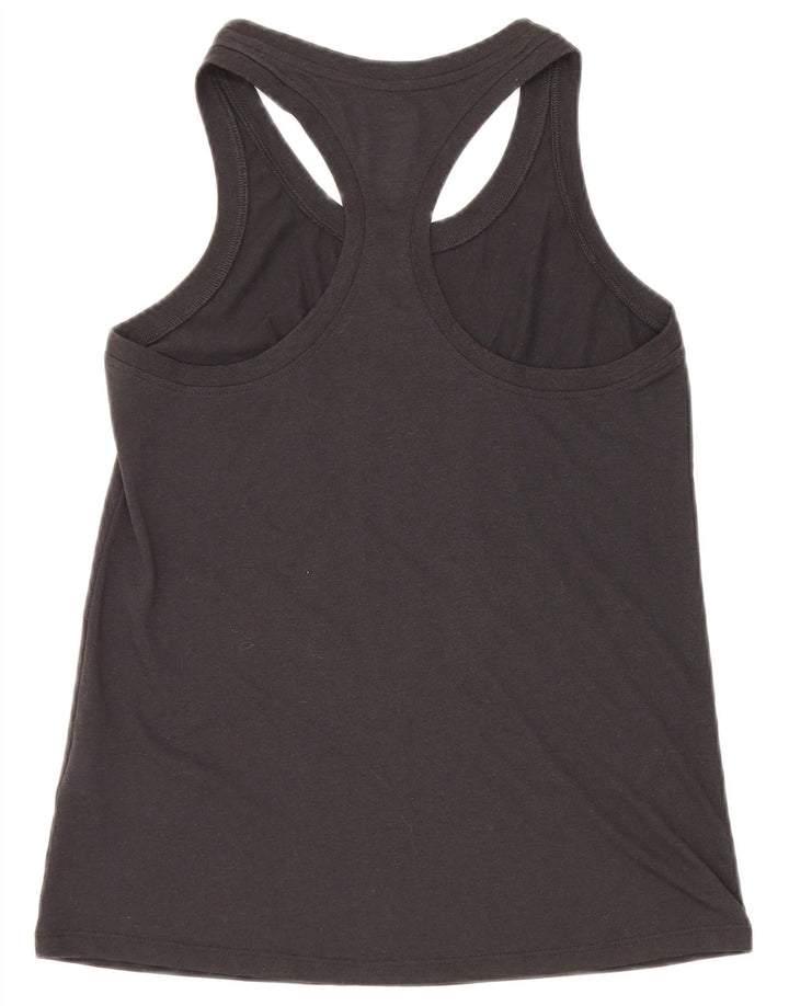 Nike Womens Dri Fit Graphic Vest Top UK 10 Small Black Polyester