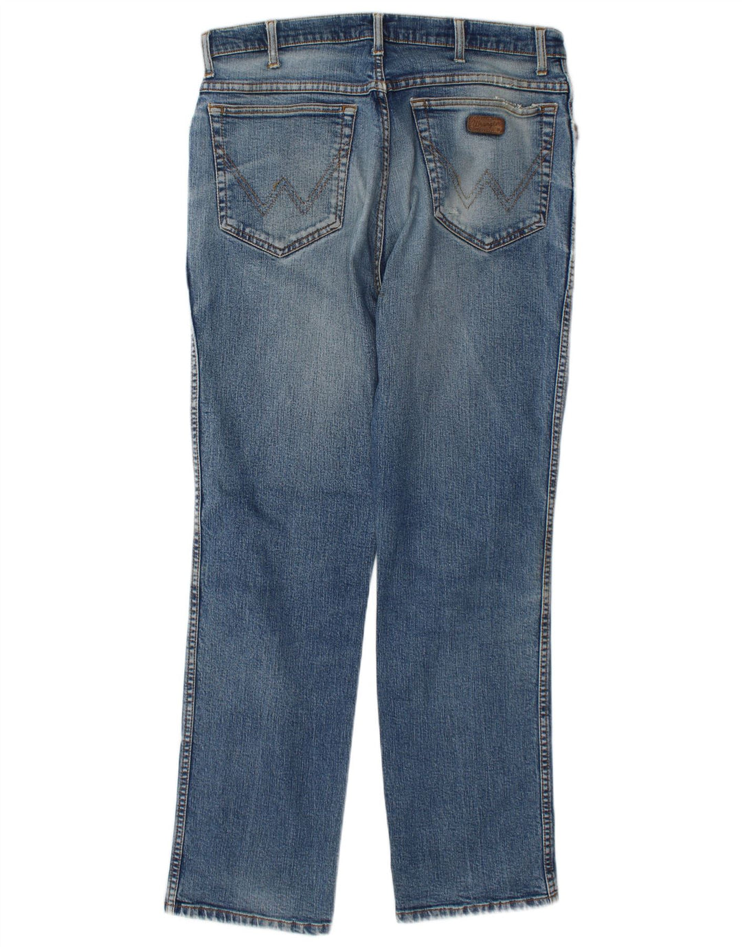 Wrangler Mens Texas Distressed Straight Jeans W34 L32 Blue Cotton