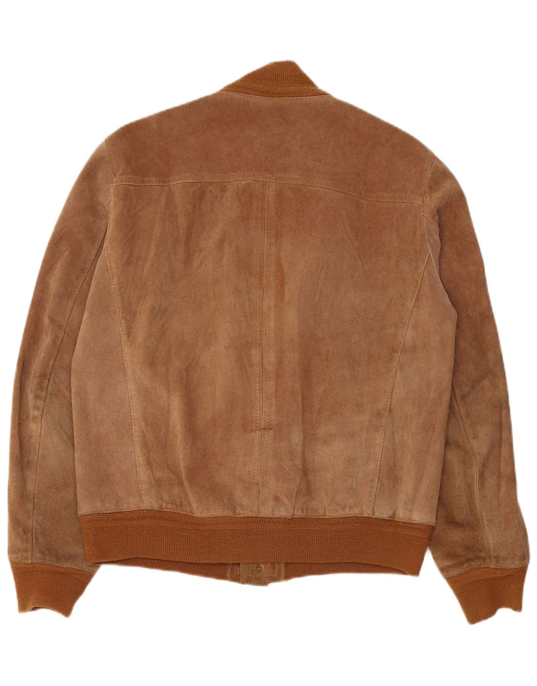 Giubbotto bomber vintage in pelle scamosciata da uomo IT 52 XL in pelle marrone