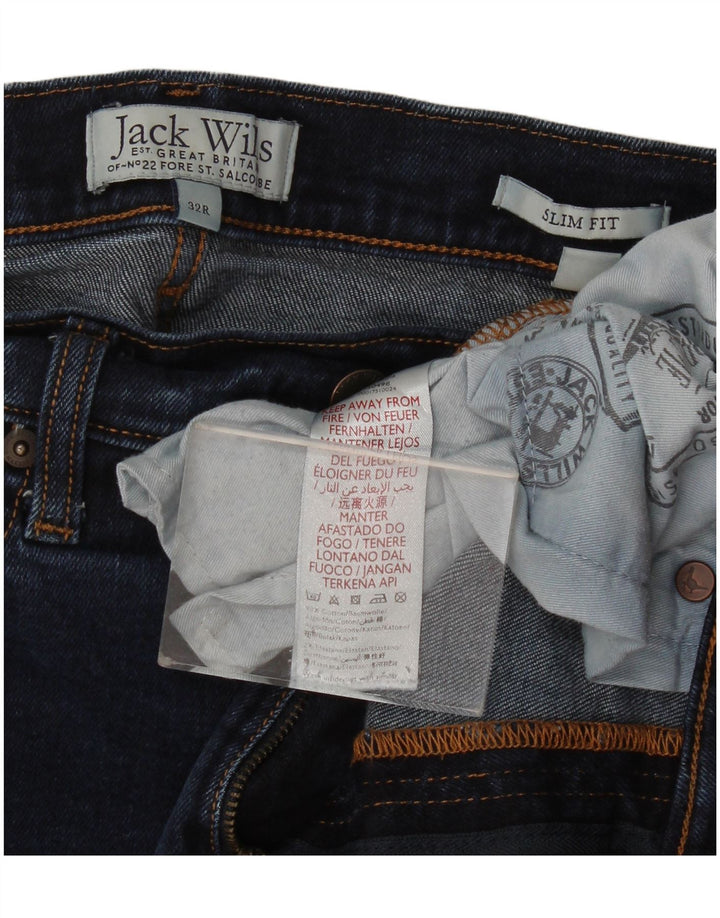 Jack Wills Mens Slim Jeans W32 L28 Navy Blue Cotton