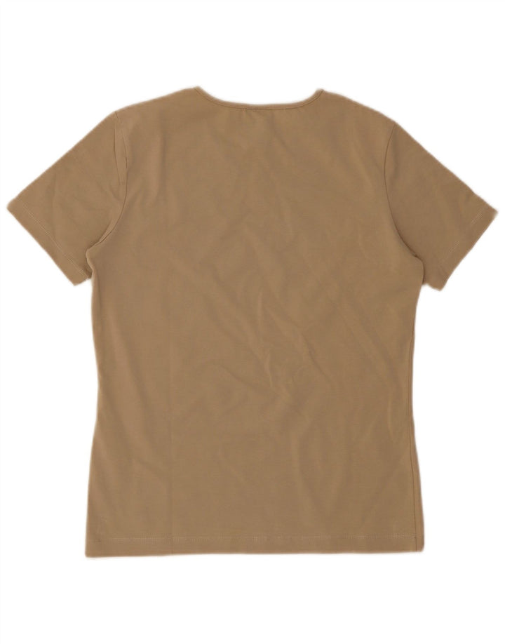 Trussardi Womens T-Shirt Top UK 14 Large Beige