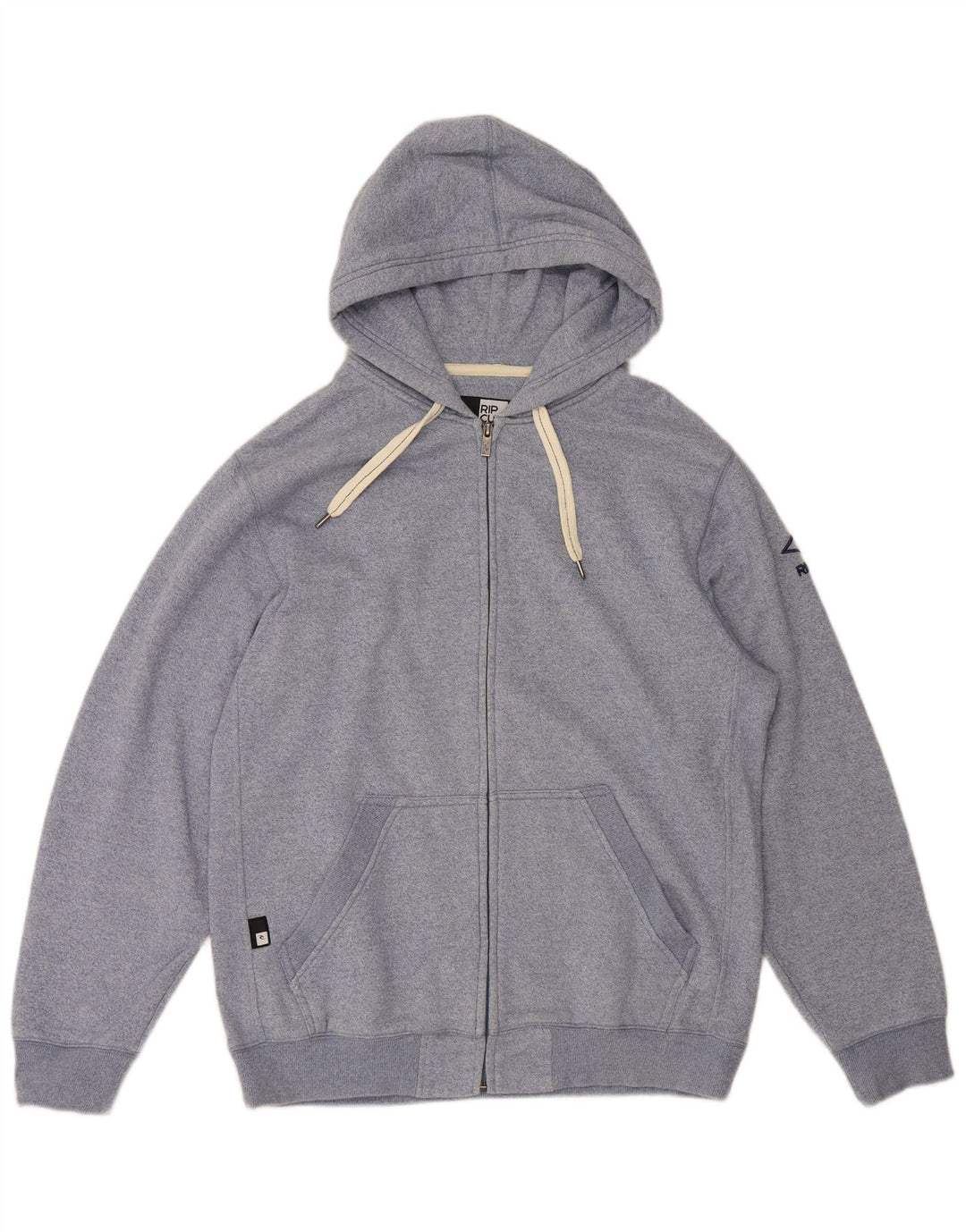 Rip Curl Mens Zip Hoodie Sweater Large Blue Cotton