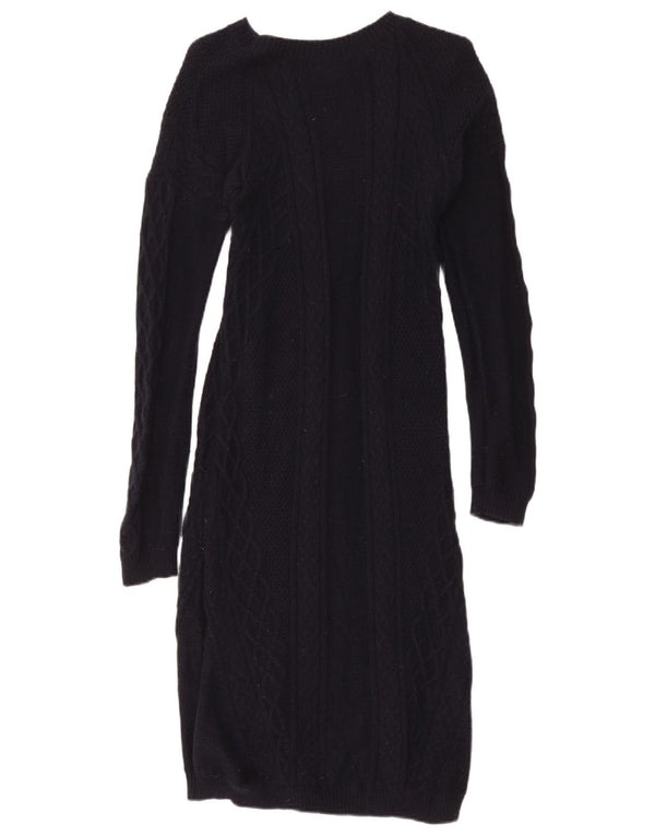 Abito maglione a maniche lunghe da donna Hobbs UK 12 cotone medio blu navy