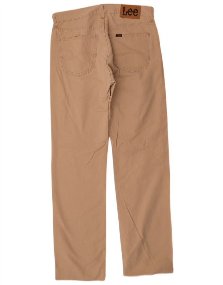 Lee Mens Straight Casual Trousers W32 L32 Beige