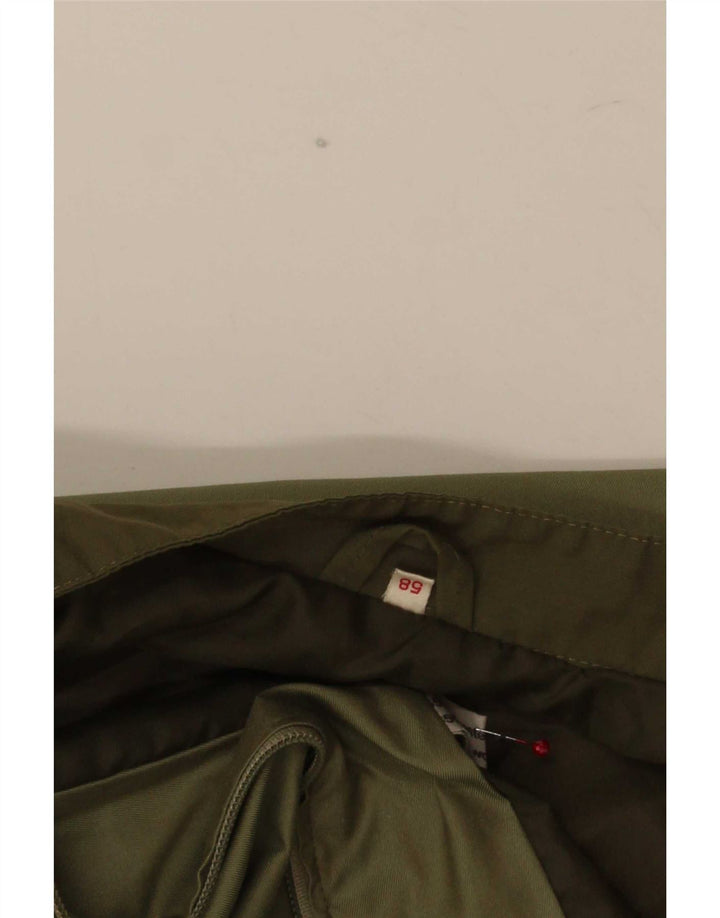 Vintage Mens Bomber Jacket IT 58 3XL Green Polyester