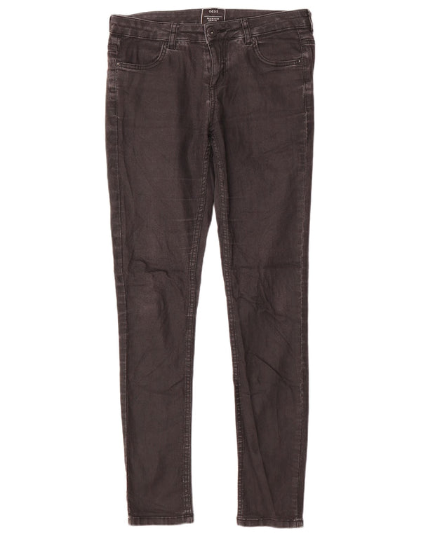Oasis Womens Skinny Jeans UK 12 Medium W32 L32 Grey Cotton