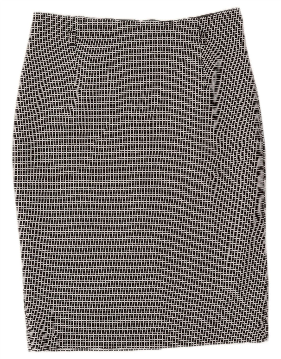 Marks & Spencer Jupe crayon pour femme UK 12 Medium W30 Noir à carreaux Polyester