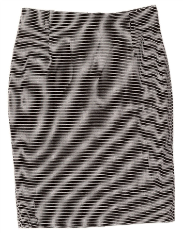 Marks & Spencer Jupe crayon pour femme UK 12 Medium W30 Noir à carreaux Polyester